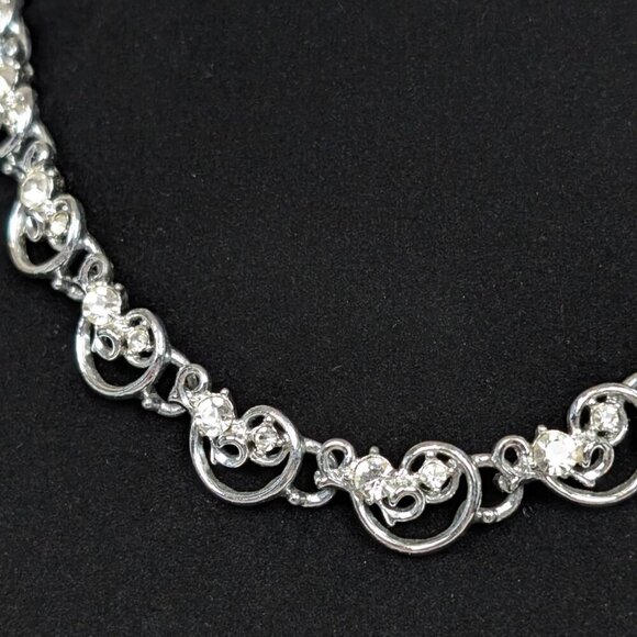 Vintage Rhinestone Accent Choker Necklace - Picture 3 of 7